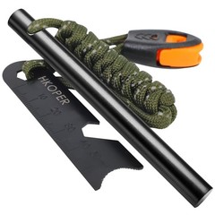 Ferro Rod Fire Starter, 4″ Flint and Steel Survival Kit