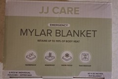 JJ CARE Mylar Blankets (Pack of 6) Large Emergency Blankets for Survival