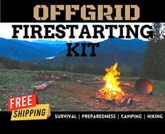Survival Fire Starting Kit – FREE SHIPPING Firestarting SHTF Preparedness