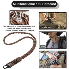 2 Pack Heavy Duty Braided Paracord Lanyard for ID Badges with USA Flag