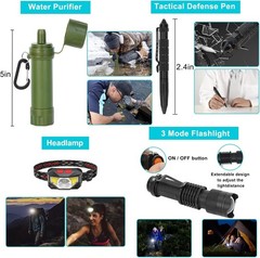 Survival Gear Professional Kit & Large Camping Backpack,First Aid Kit Adventure