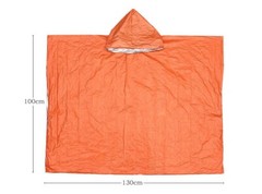 Emergency Thermal Rain Coat Blanket Poncho Outdoor Camping Hiking Survival Gear