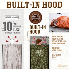 Dont Die In The Woods Emergency Sleeping Bag Hood Camo