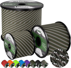Paracord Reflective 1000Lb, 50/100/200/500/1000Ft 4Mm, 13 Strand Paracord Rope,
