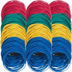 AMUU Rubber Bands 500pcs size 19#19 rubber band Blue,yellow,red,green