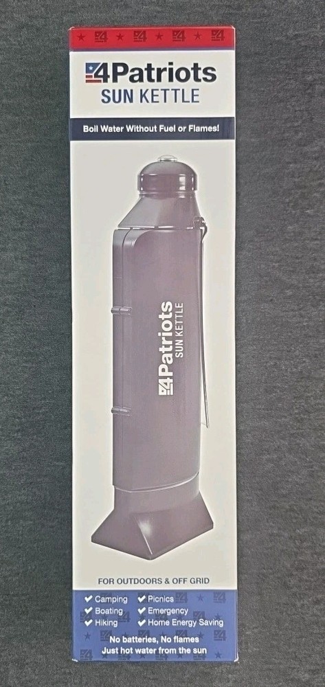 4Patriots Sun Kettle Rocket Solar Thermos Cooker Water Heater Survival Kit -…