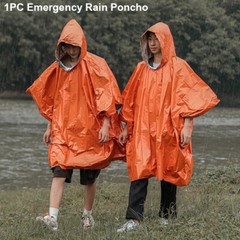 1pc Waterproof Emergency Rain Poncho Survival Gear Equipment Camping Outdoor