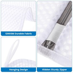 Dntorx 2 Pack XX-Large Mesh Laundry Bags for Delicates, 24 2 XX-Large, White