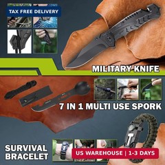 17-in-1 Survival Kit Emergency Gear Case for Camping Hiking Fishing Hunting