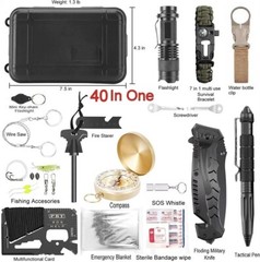 Galaxy 40 piezas en uno para kits de emergencia de supervivencia Gear Outdoor