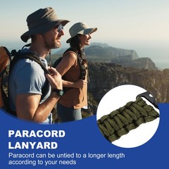 Paracord Lanyard, Strong Lanyard with USA Flag, Olive Green