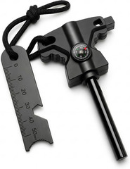 Ferro Rod Fire Starter – 18,000 Strikes Flint and Steel Magnesium Survival Tool