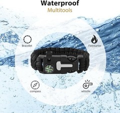 2x Paracord Bracelet Waterproof Outdoor Adjustable Survival emergency Knife Kit