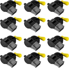 Versatile 12 Adult Whistles with Lanyard – Perfect for Referees & Emergencies