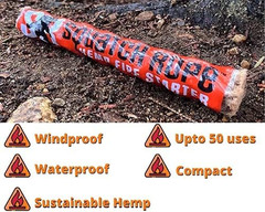 Hemp Fire Starters | Wind Proof, Water Proof, Eco-Friendly Camp Fire Starter Em