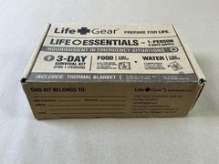 Life+Gear Life Essentials 3-Day Survival Kit 1 Person Food Water