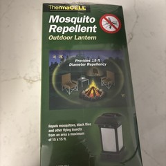 Thermacell Mosquito Repellent Outdoor Lantern 15’x15’ Cover Zone *New Sealed*