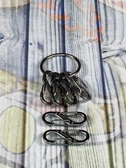 Paracord Wrist Lanyard 14” Key chain W S/S Bead Nite Ize Key Ring & Light