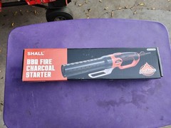 SHALL Electric Charcoal Starter Fire Lighter with Air Blower, 60S 1100F Chem fre