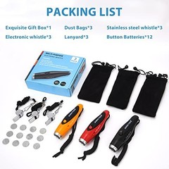 Loud Electric Whistles 3 Pack – High Volume 3 Tones for Coaches, Referees, Train
