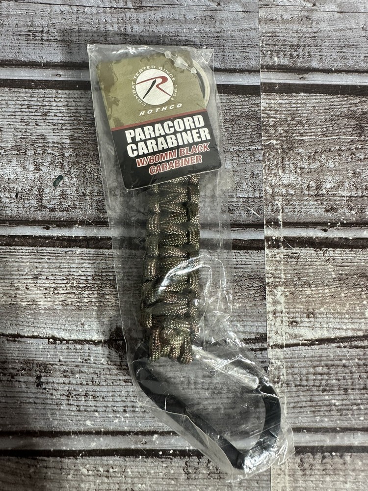 Rothco Paracord Keychain With Carabiner – Woodland