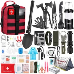 Ultimate Survival Kit 252 pcs – Emergency Gear & Mini First Aid for Home, Car, O