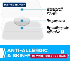 Waterproof Sticker for Freestyle Libre 3 Sensor Covers-100 PCS Waterproof for Fr
