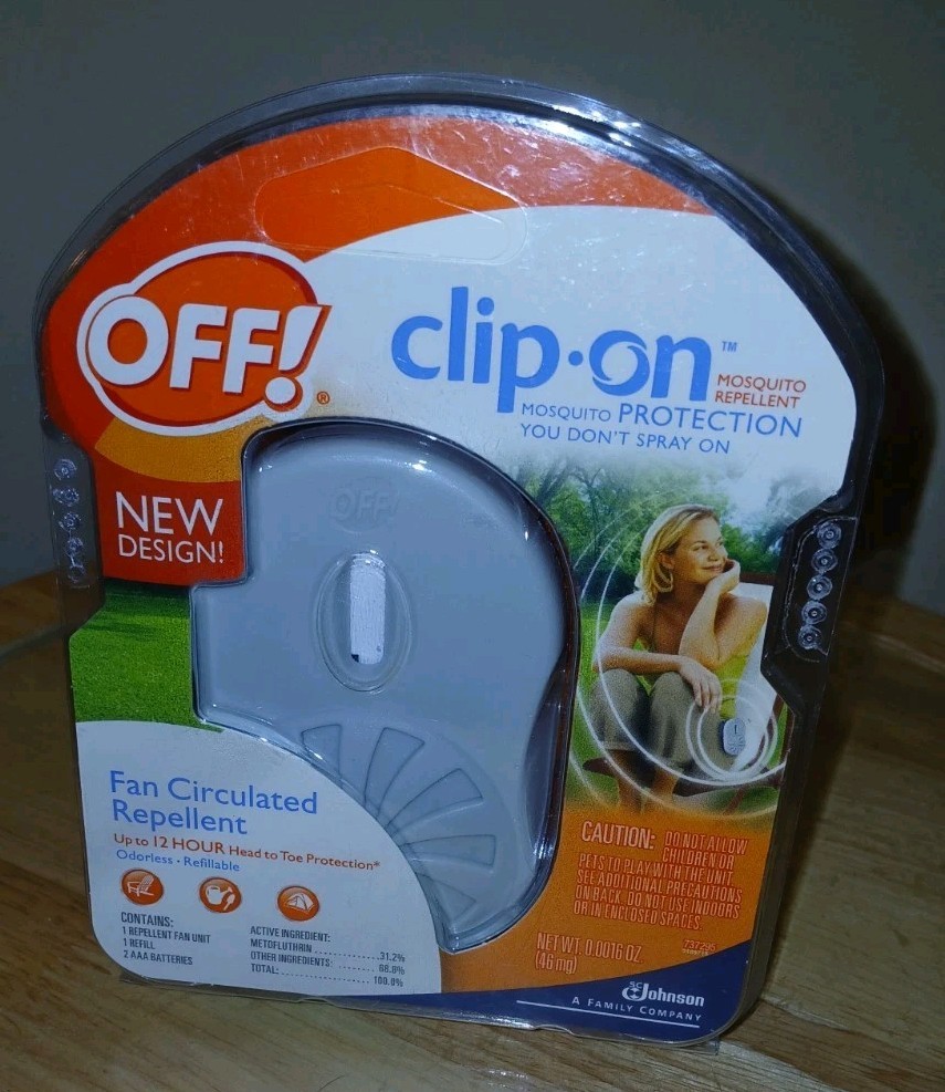 Off! Clip-on Fan Circulated Mosquito Repellent w/ 1 Refill New