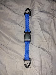 Blue Black Paracord Keychain with Quick Release Buckle