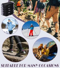 DYW Womens Merino Wool Hiking Socks Thermal Warm Winter Large, 5 Pairs Black