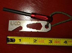 UCO Survival Fire Striker * Ferro Rod with Multi-Tool Red w/Paracord Lanyard