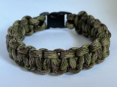 Green and Brown Camo Paracord Bracelet – made in USA