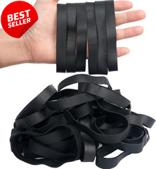 40pc #105 Black Rubber Bands 5.12×0.6 Heavy Duty Wide – US