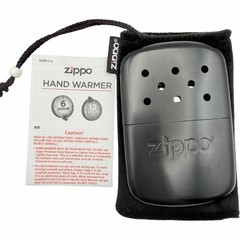 Zippo Refillable Hand Warmer 12 Hour Black w/ Pouch & Instructions Tested
