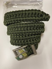 NEW Stone River Gear 550 Lb. Survival Paracord Belt Green Small Waist 28-32