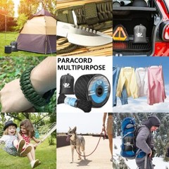 750Ib Reflective Paracord Rope100′ 4mm 11 Strand Parachute Spool Cord with Co…