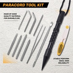 12 Pieces Paracord Fids Accessories, Stainless Steel Lacing Needles with7802