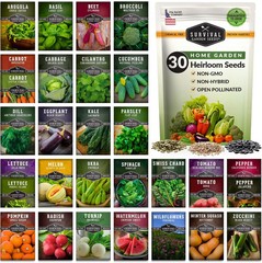 Survival Garden Seeds Home Garden Vegetable Seed 30 Variety Pack | Heirloom Fami