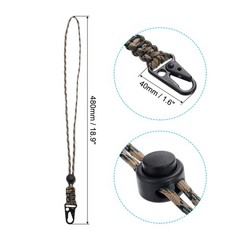 Badge Lanyard with Sling Clip, Adjustable Necklace Cord Strap Camouflage Beige