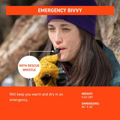 Survive Outdoors Longer 90% Emergency Bivvy with Whistle & Tin Included
