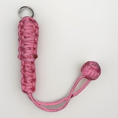 High Quality U.S.A. PINK Monkey Fist Paracord Keychain