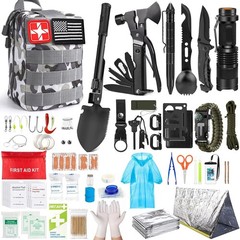 Survival Kit, 251 Pcs Survival Gear First Aid Kit with Molle System Compatibl…