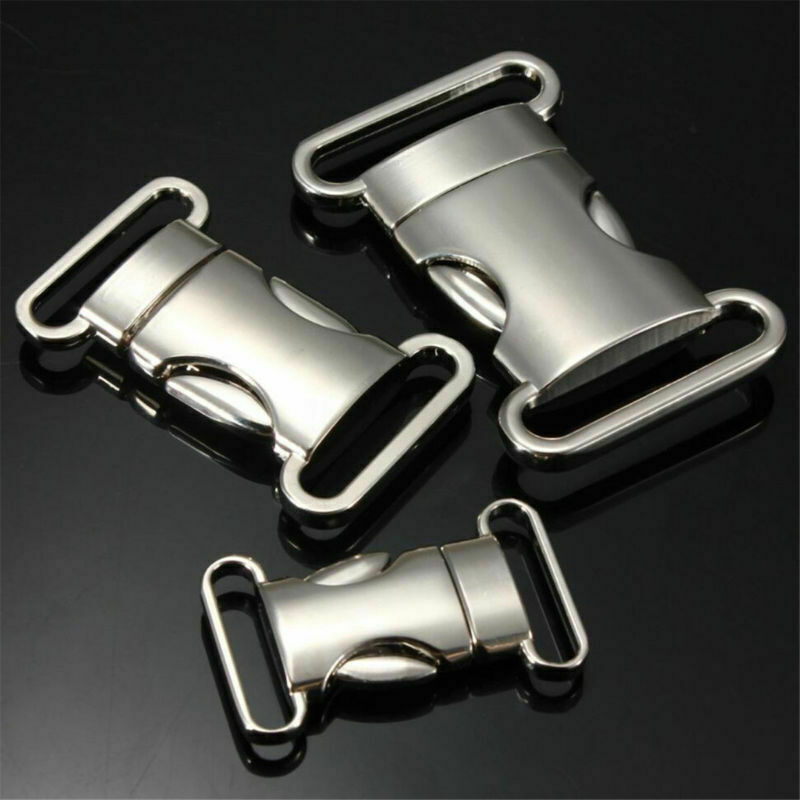 2X Metal Quick Release Buckle Fashion Curved Top for Survival Paracord Bracelet