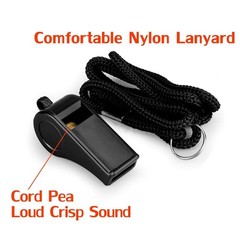Whistle, 2 Packs Plastic Sports Whistles with Lanyard, Loud Crisp Sound Whist…