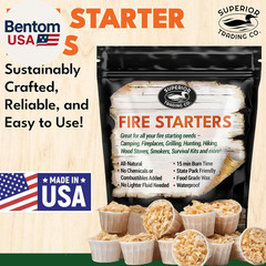 Superior Trading Fire Starter Pods in Resealable Packs – Fire Starters for Campf