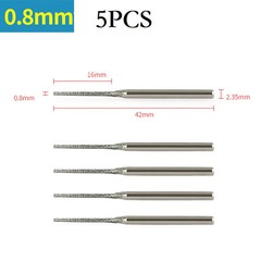 5pcs/set 0.8-2.5mm Drill Bits For Jade Jewelry Fiber Glass Porcelain Tile Drilli
