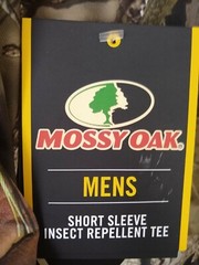 Mossy Oak Camo Shirt Small 34/36 Men’s Camouflage Short Sleeve Hunting Tee Green