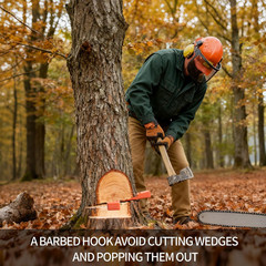 4-Pack Orange Spiked Logging Wedges, ABS Plastic (5.5″ & 8″) | Tree-Cutting Wedg