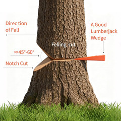 4-Pack Orange Spiked Logging Wedges, ABS Plastic (5.5″ & 8″) | Tree-Cutting Wedg
