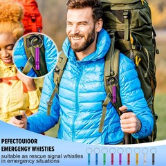 100 Pcs Emergency Whistle Survival Loud with Keychain Rescue Signaling Extra …